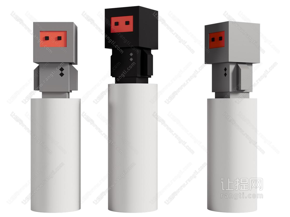 现代潮玩雕塑摆件组合