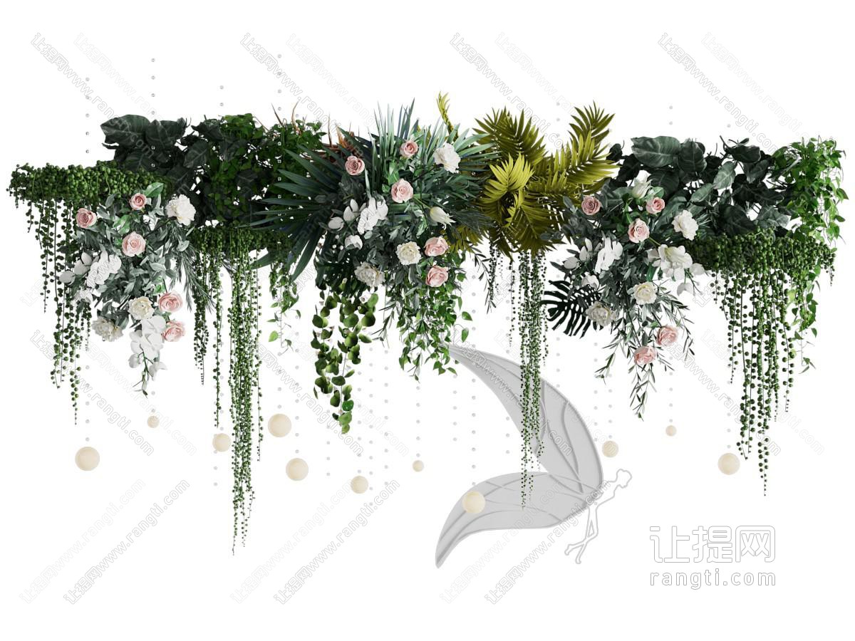 现代植物花篮 吊篮绿植 挂件