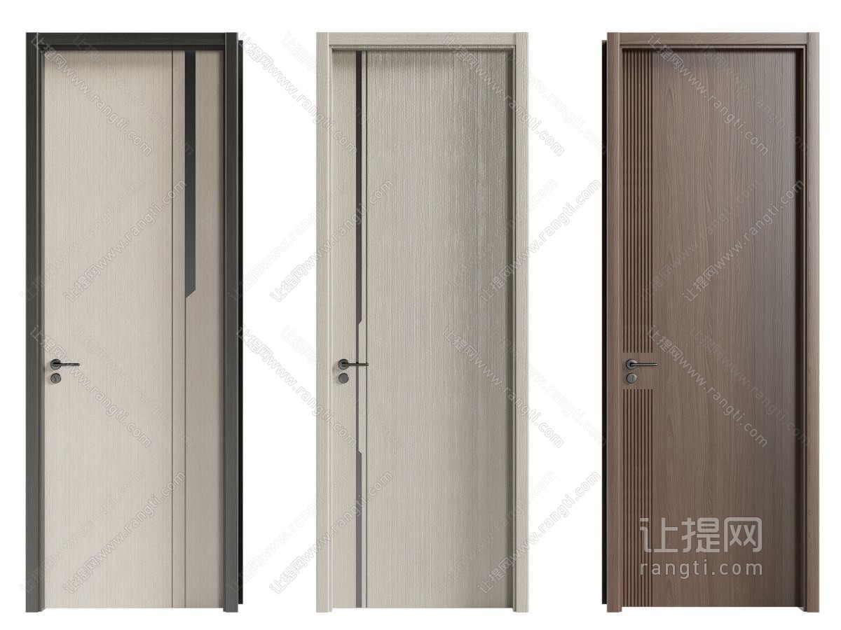 现代木门 房门 平开门