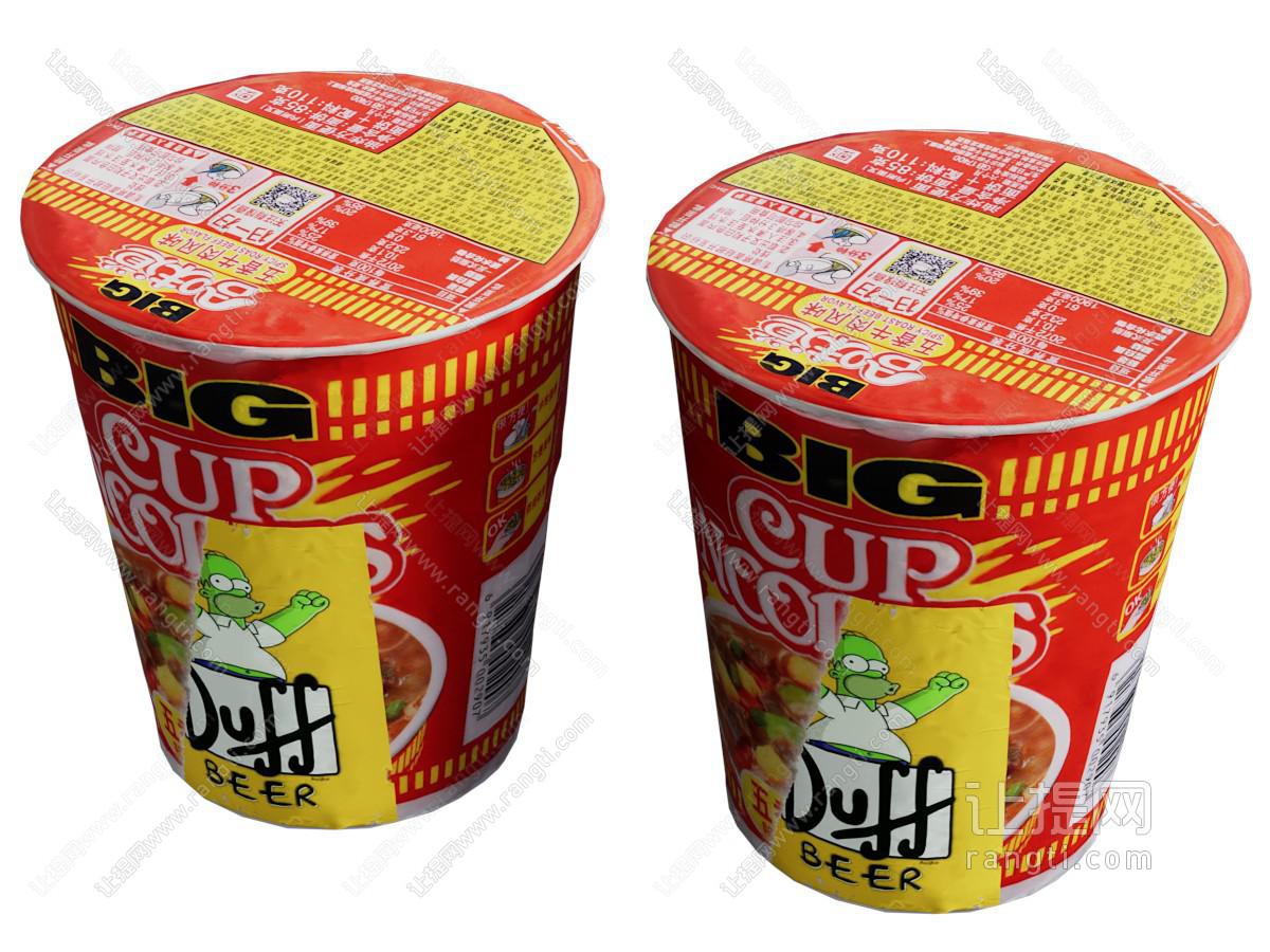 现代桶装方便面 食物