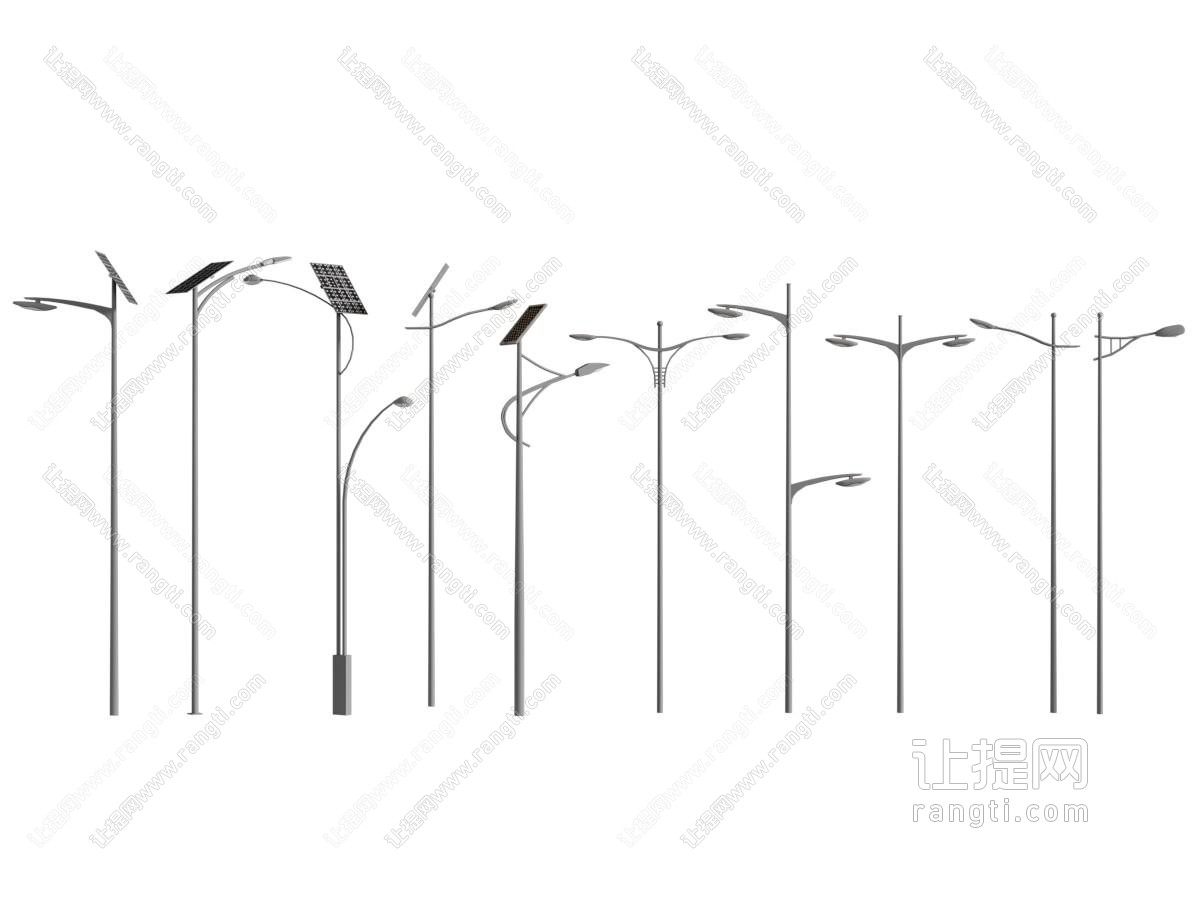 现代太阳能路灯