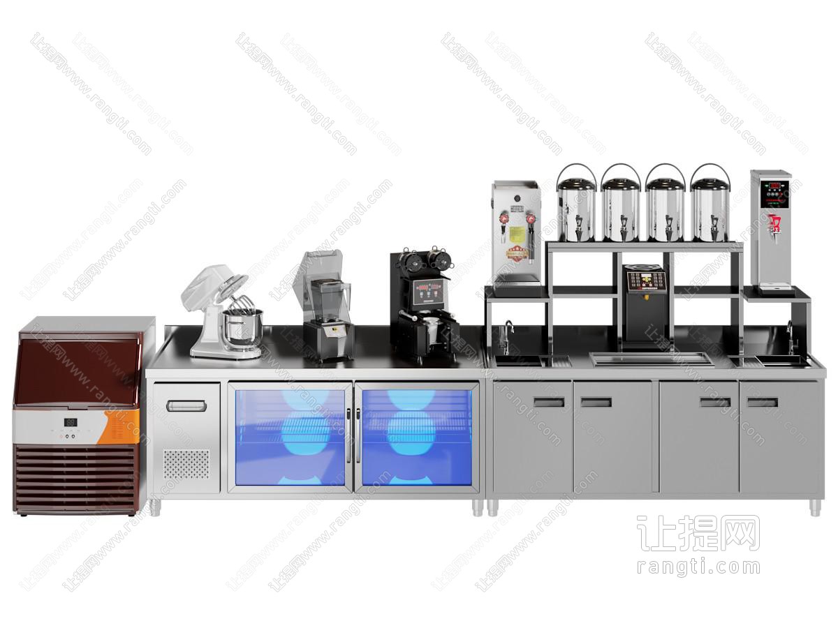 现代咖啡机 奶茶店设备 操作台
