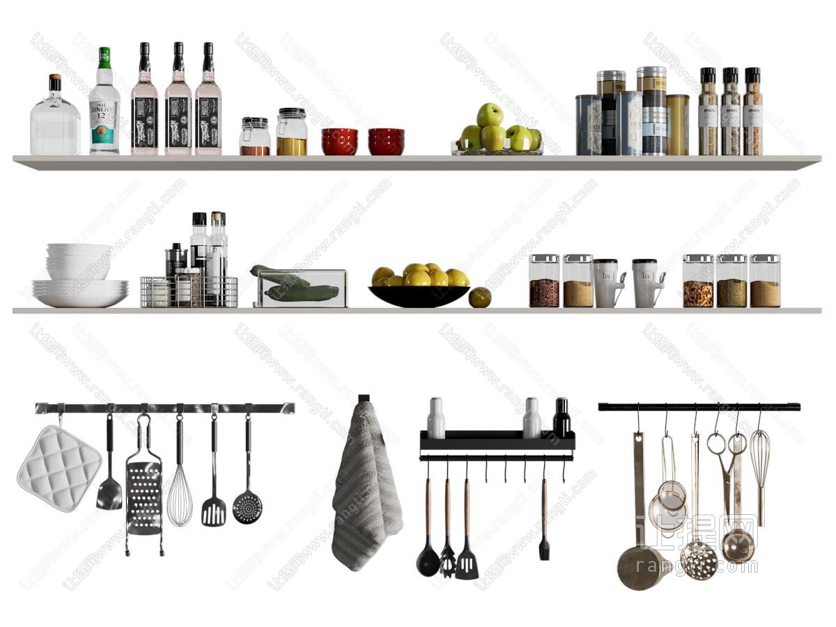 现代调味瓶 调料瓶 厨具置物架