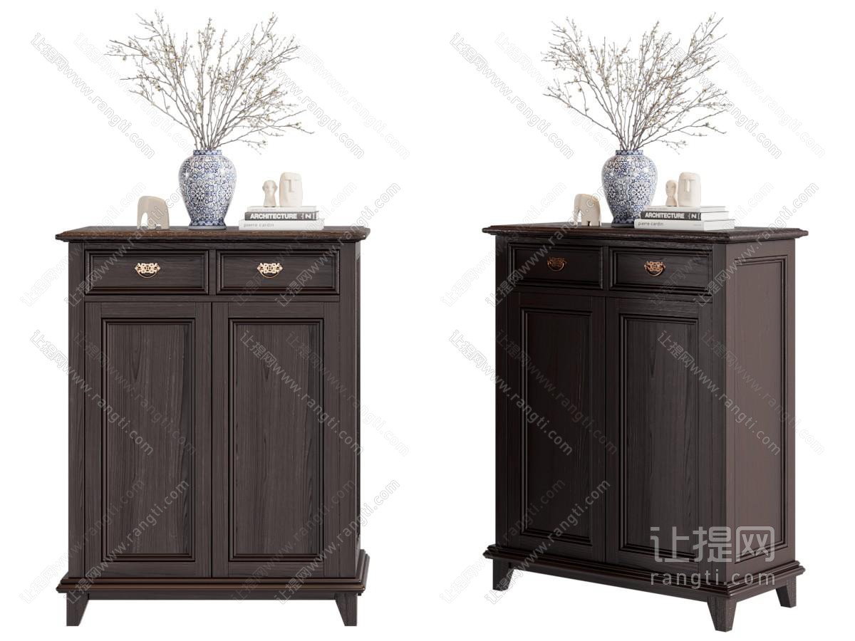 美式中古风玄关鞋柜