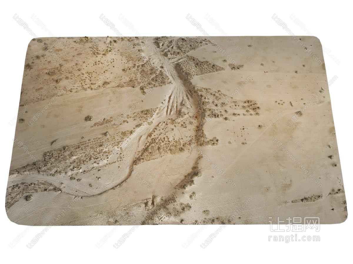 现代沙地 土地 地面 沙漠 鸟瞰 地形