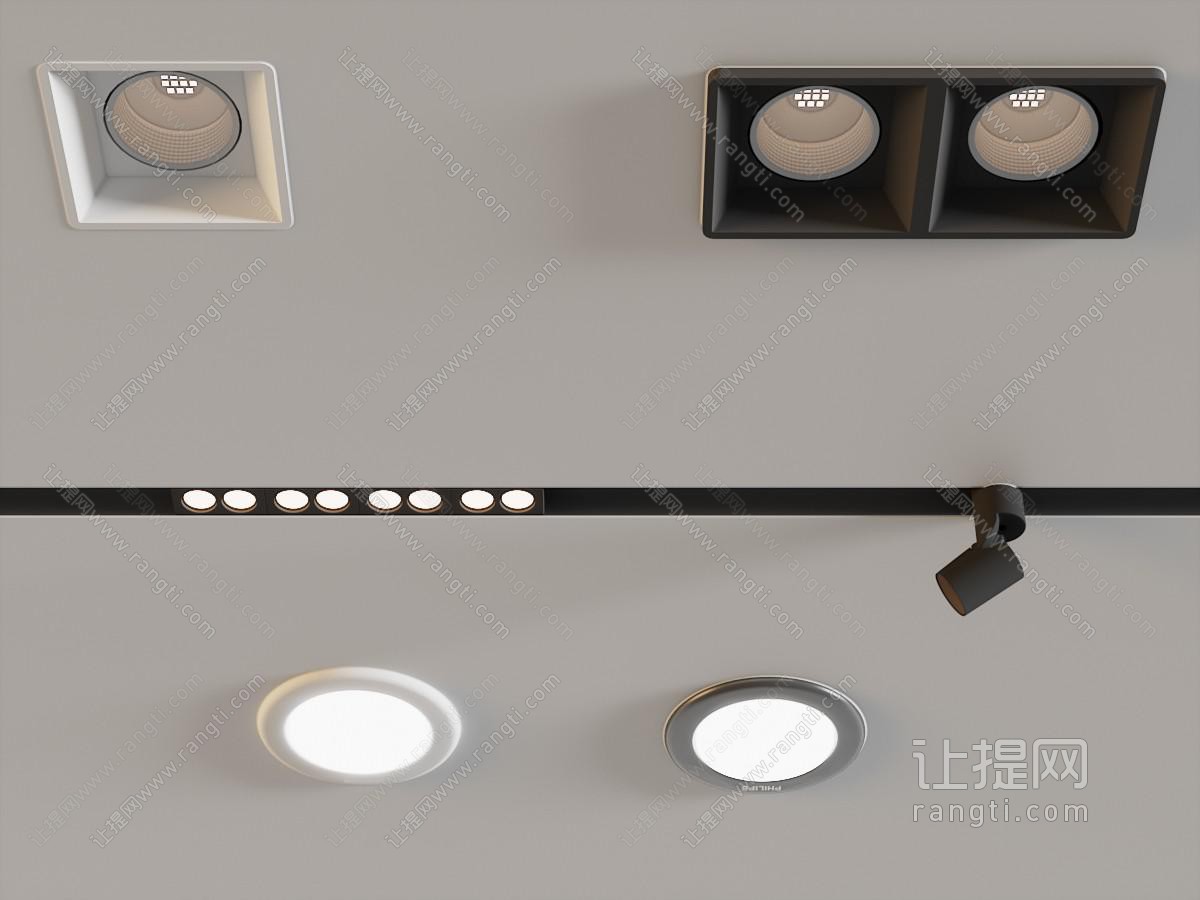 现代筒灯射灯 轨道磁吸灯
