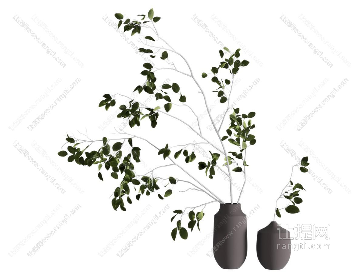 现代花瓶花卉