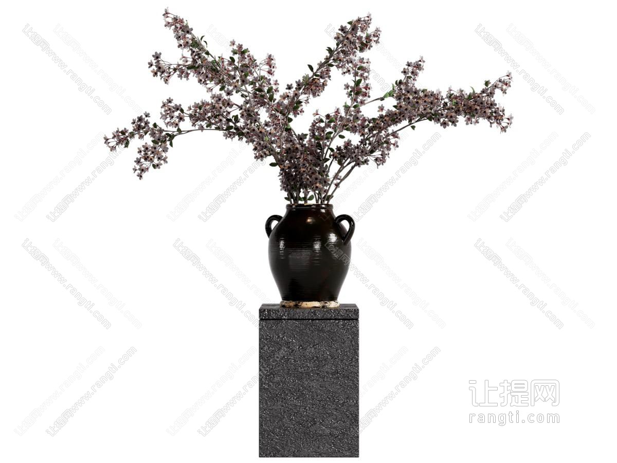 现代花瓶花卉