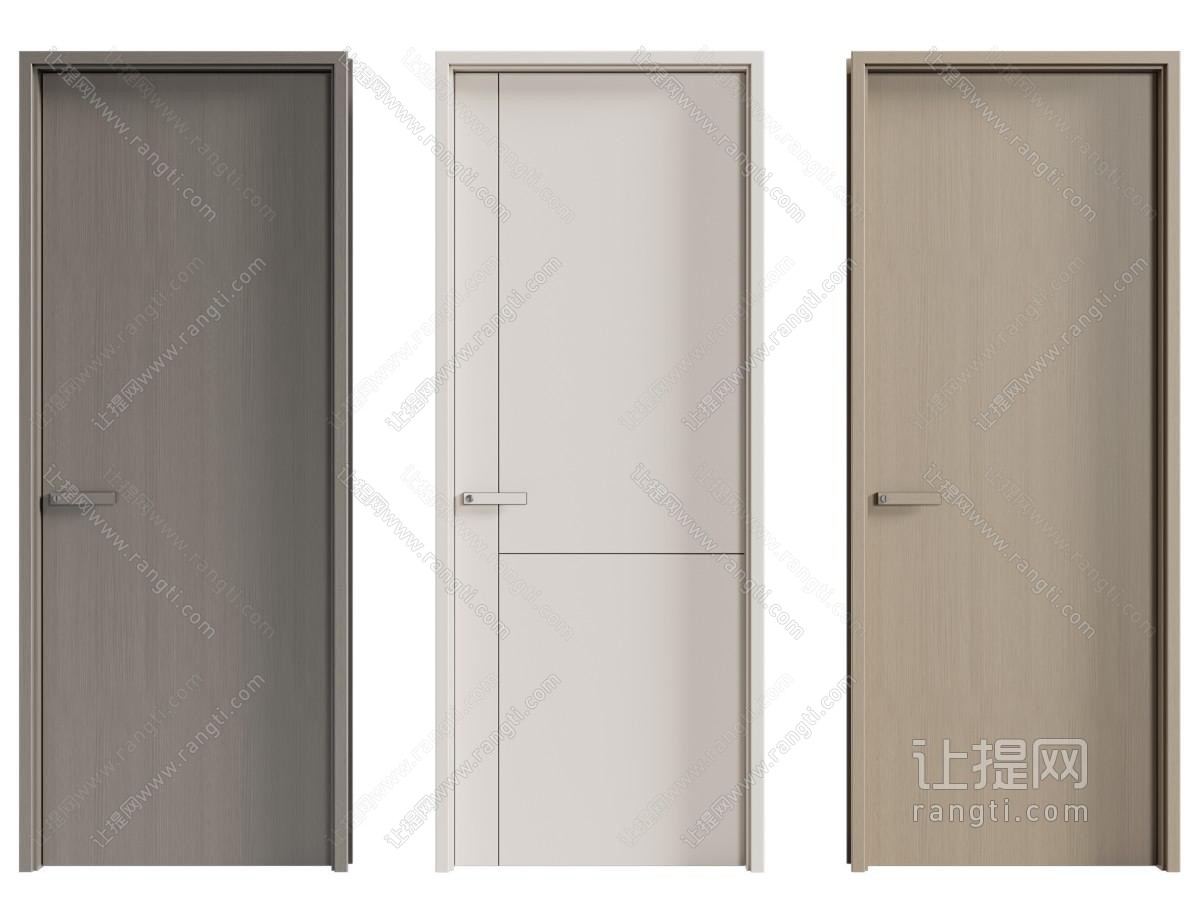 现代木门 房门 平开门