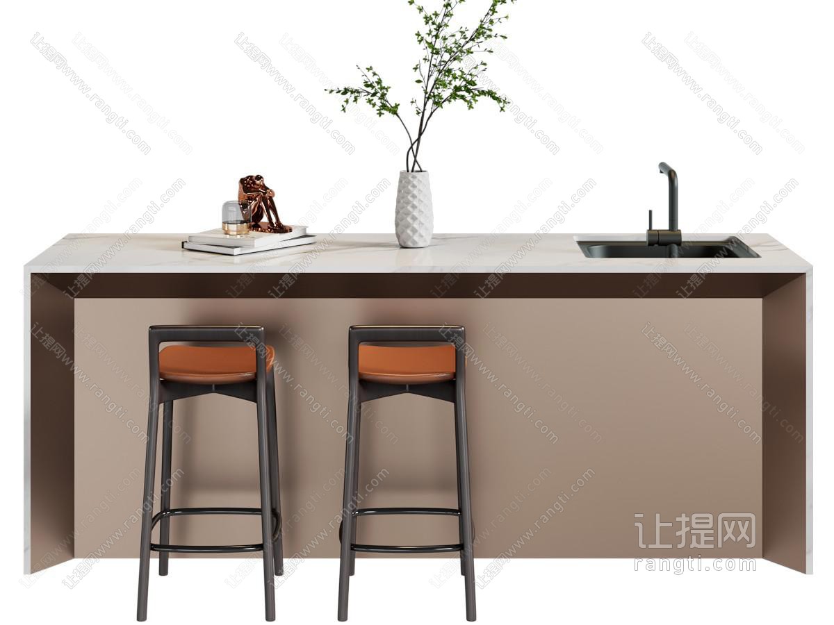 现代水吧台吧椅