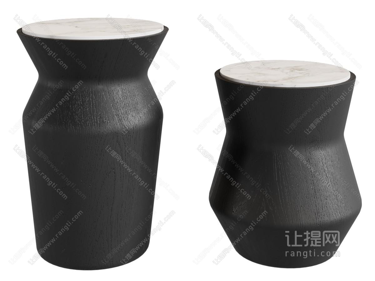 现代圆形边几角几