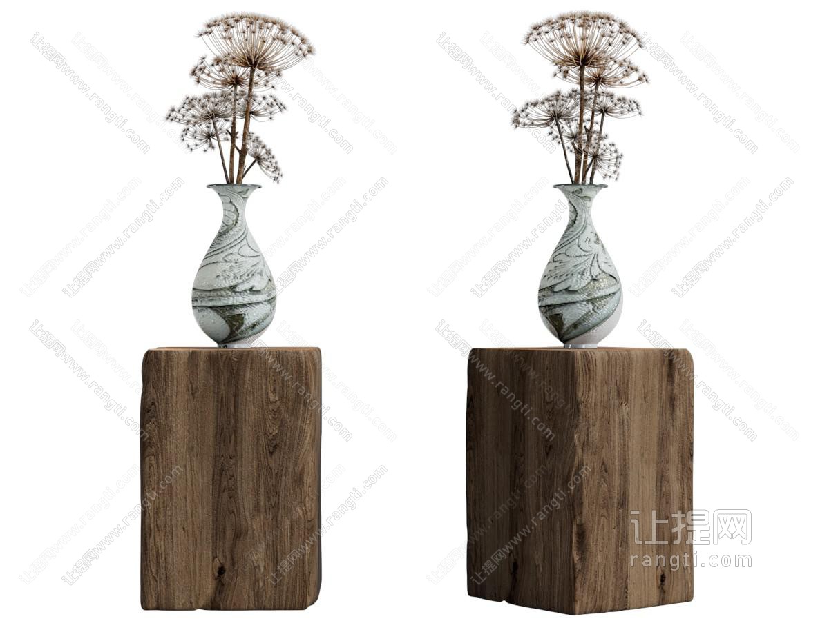 现代花瓶花卉
