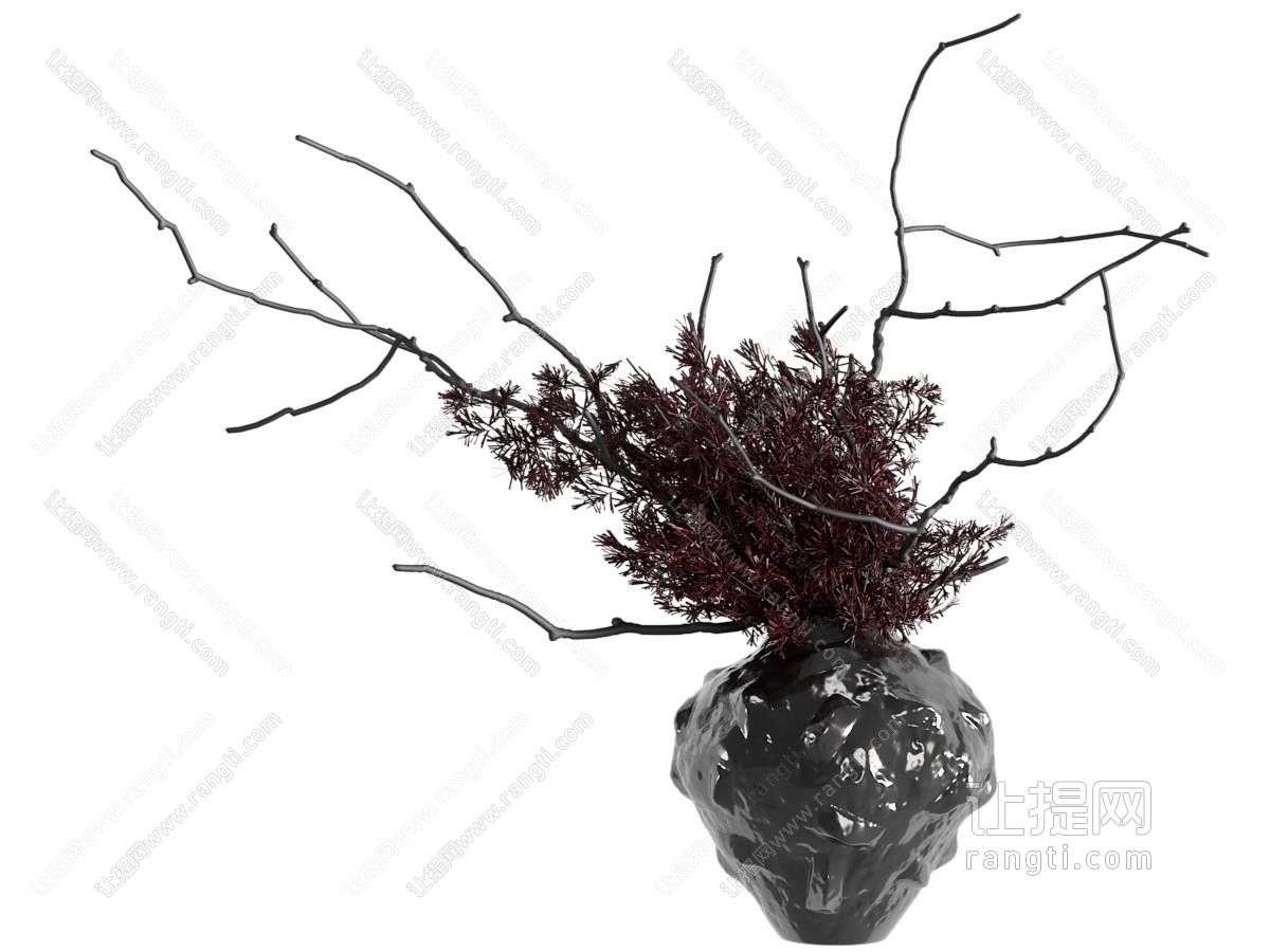 现代花瓶花卉