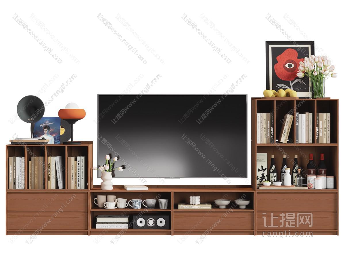 现代中古风电视柜 电视
