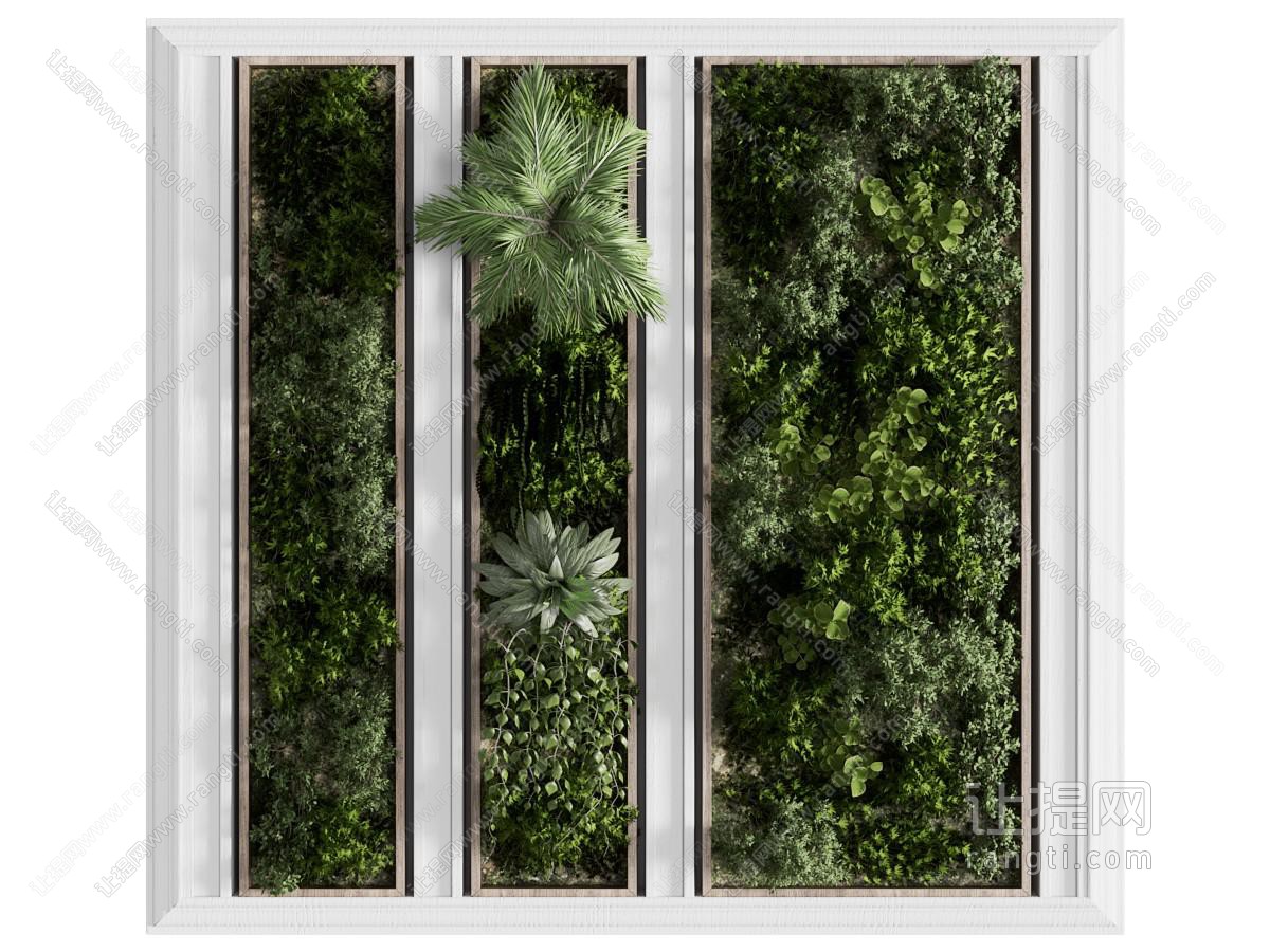 现代植物背景墙