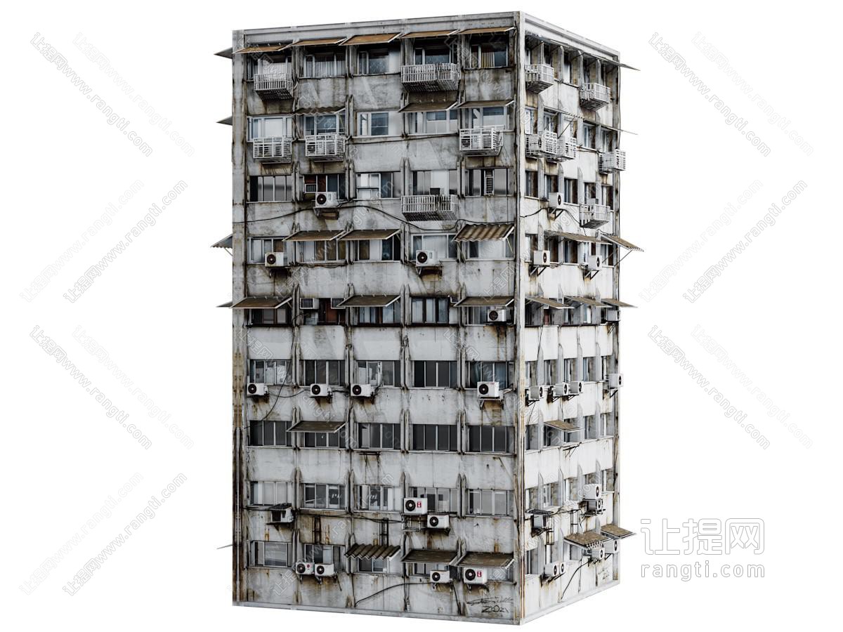 现代破旧的建筑