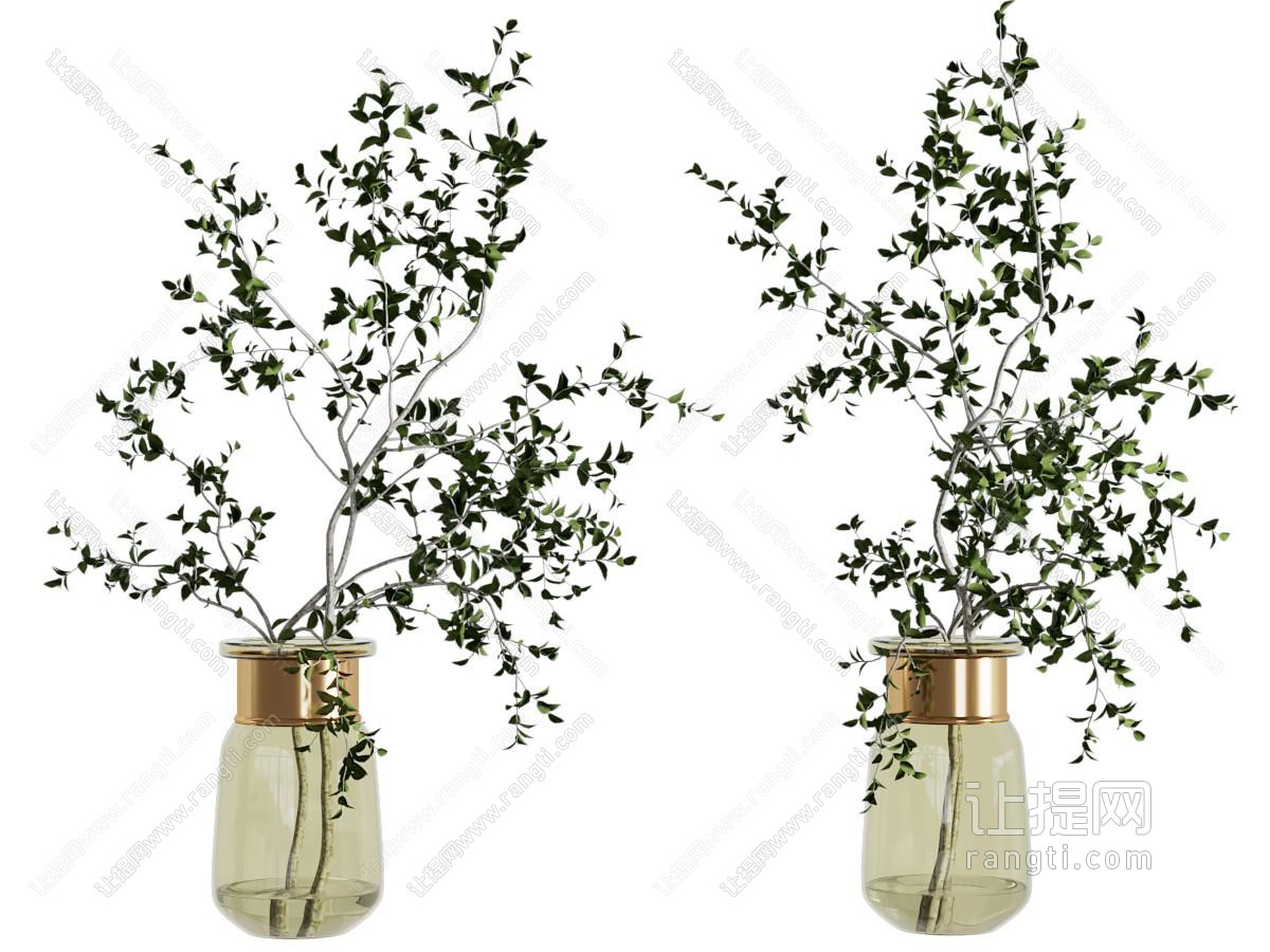 现代花瓶花卉