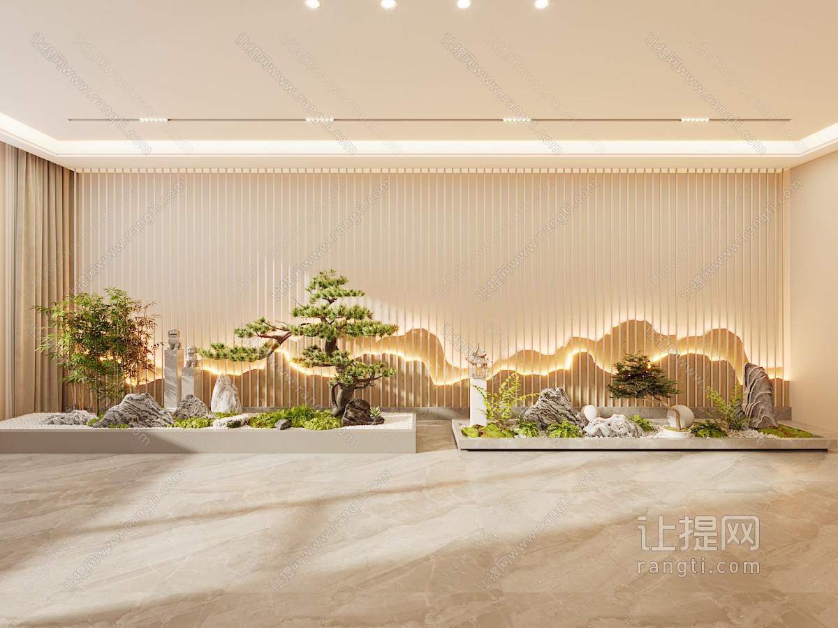 新中式室内景观造景