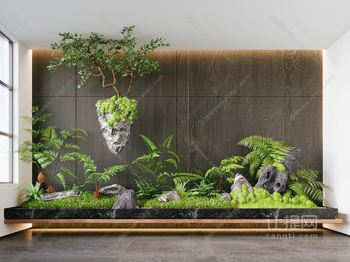 新中式苔藓室内景观造