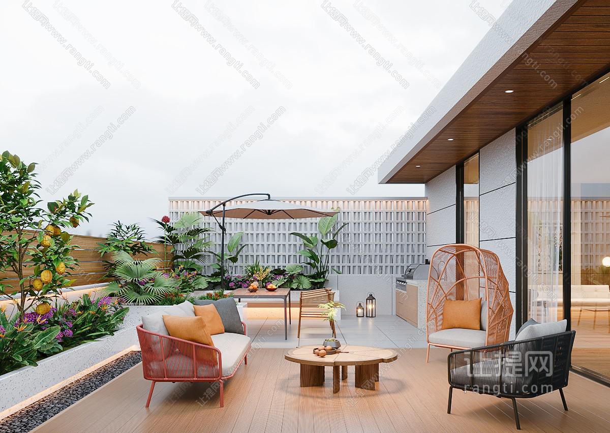 庭院景观 屋顶花园