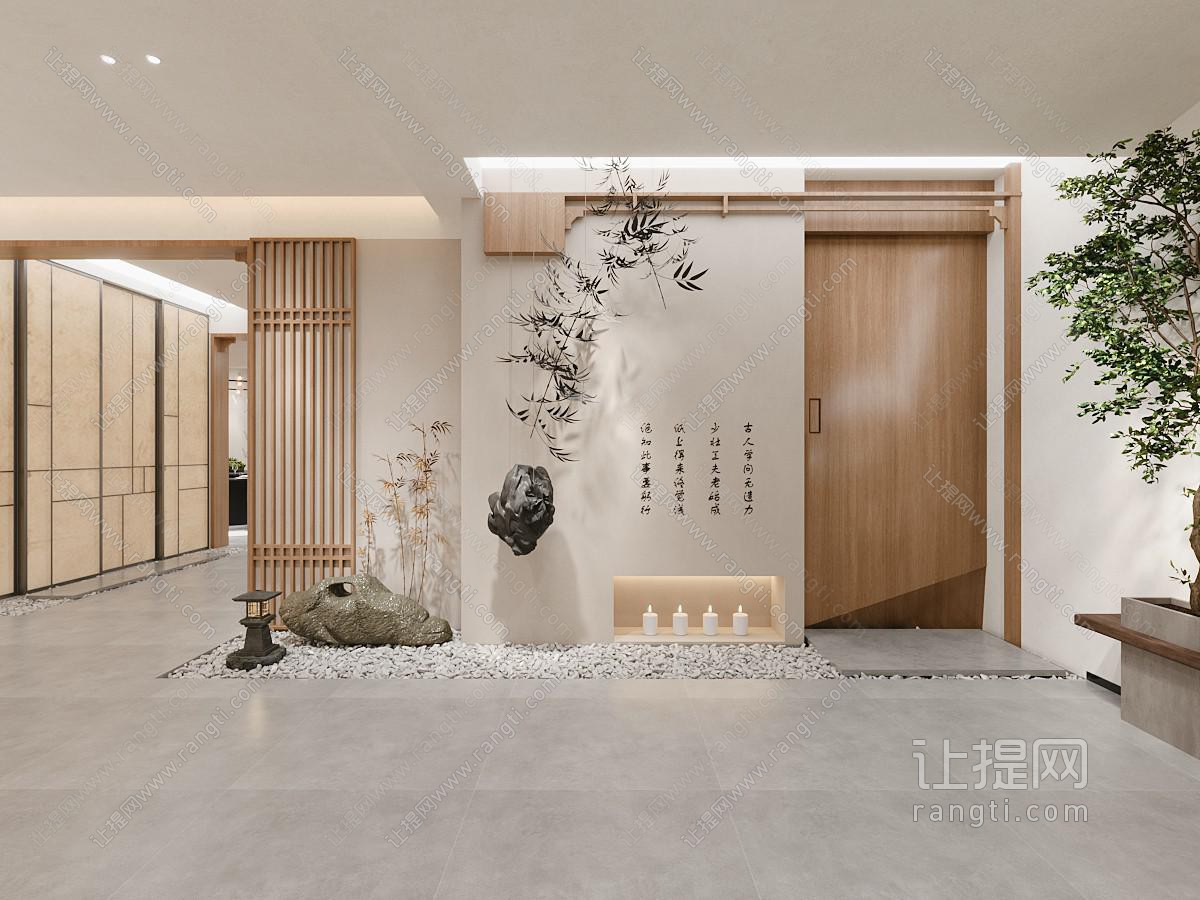 新中式玄关 景观