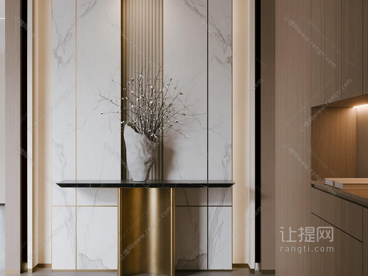 现代玄关端景台