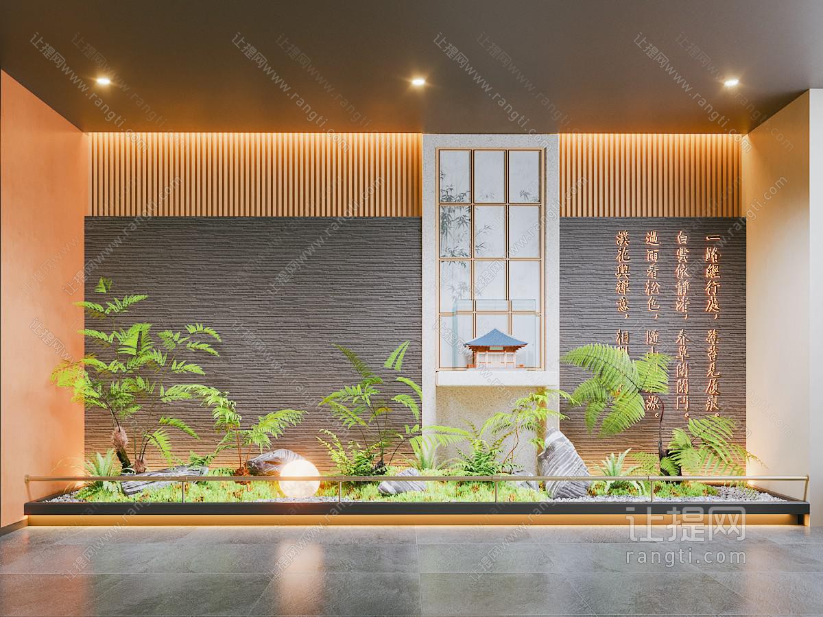 新中式室内景观园艺小品
