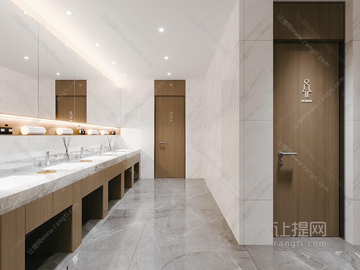 现代公共卫生间
