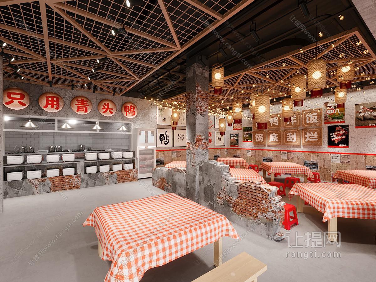工业风火锅店