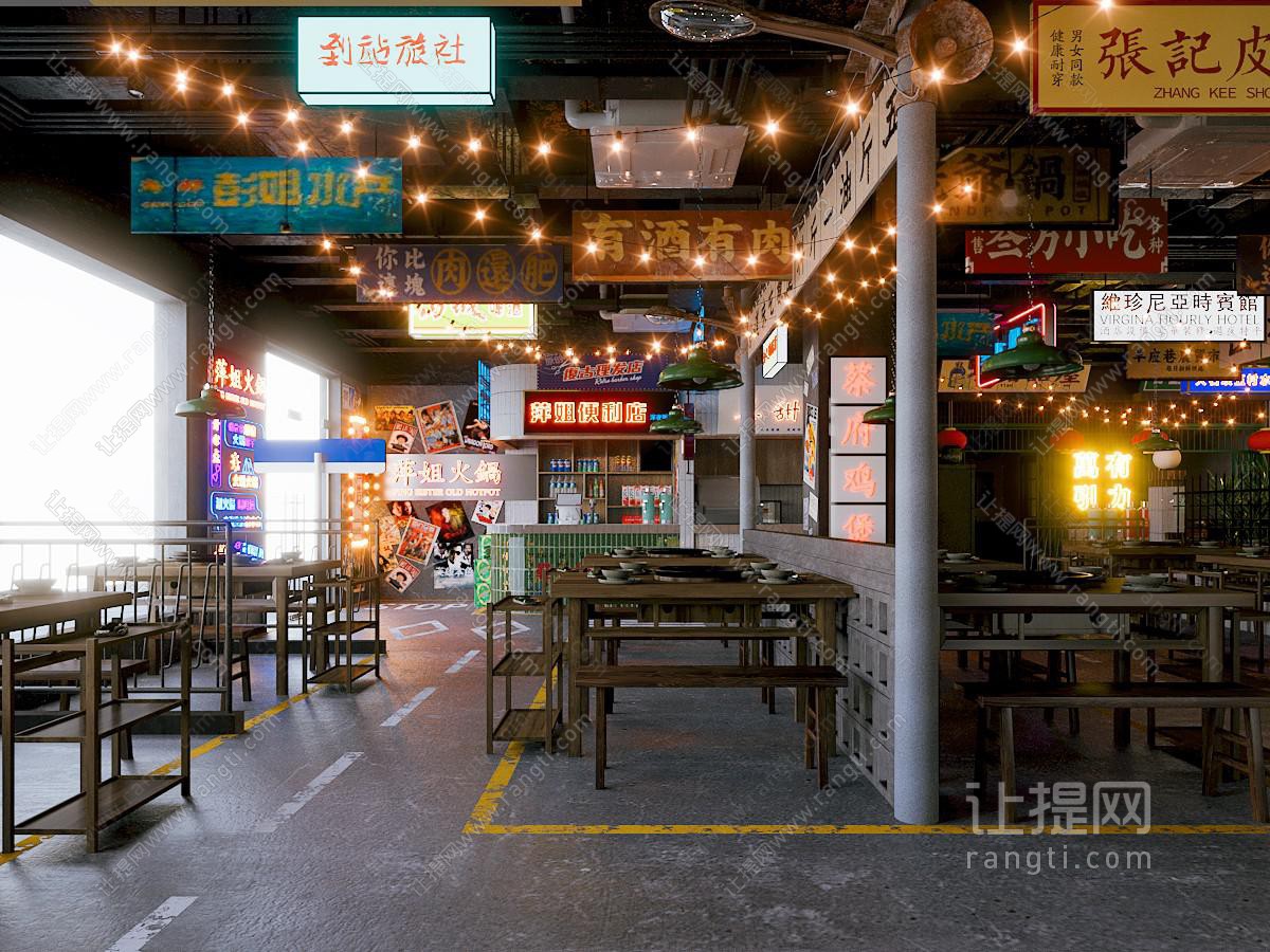 工业风火锅店