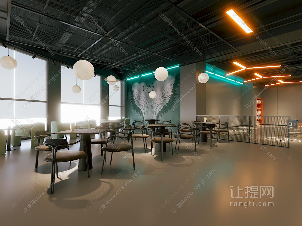 现代工业风健身房