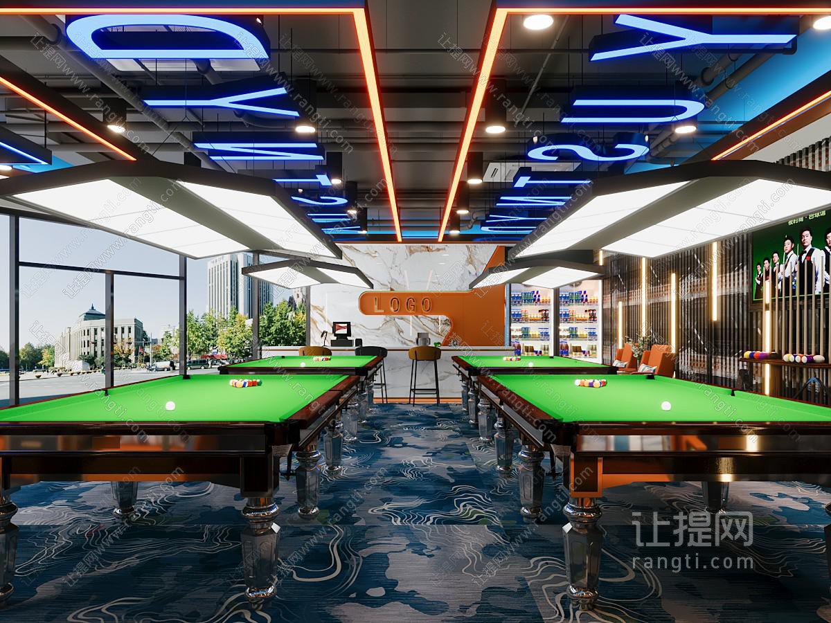 工业风台球室
