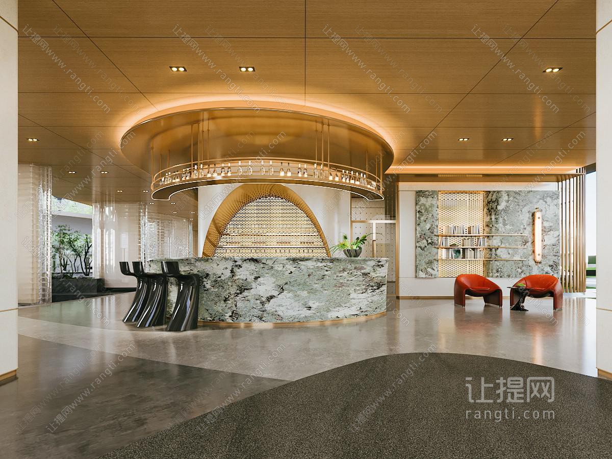 现代轻奢吧台区