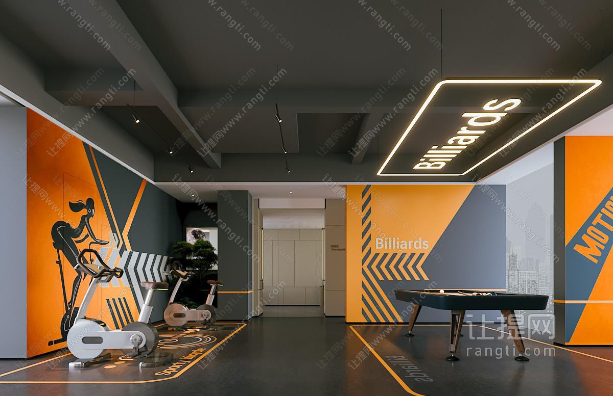 工业风loft健身房