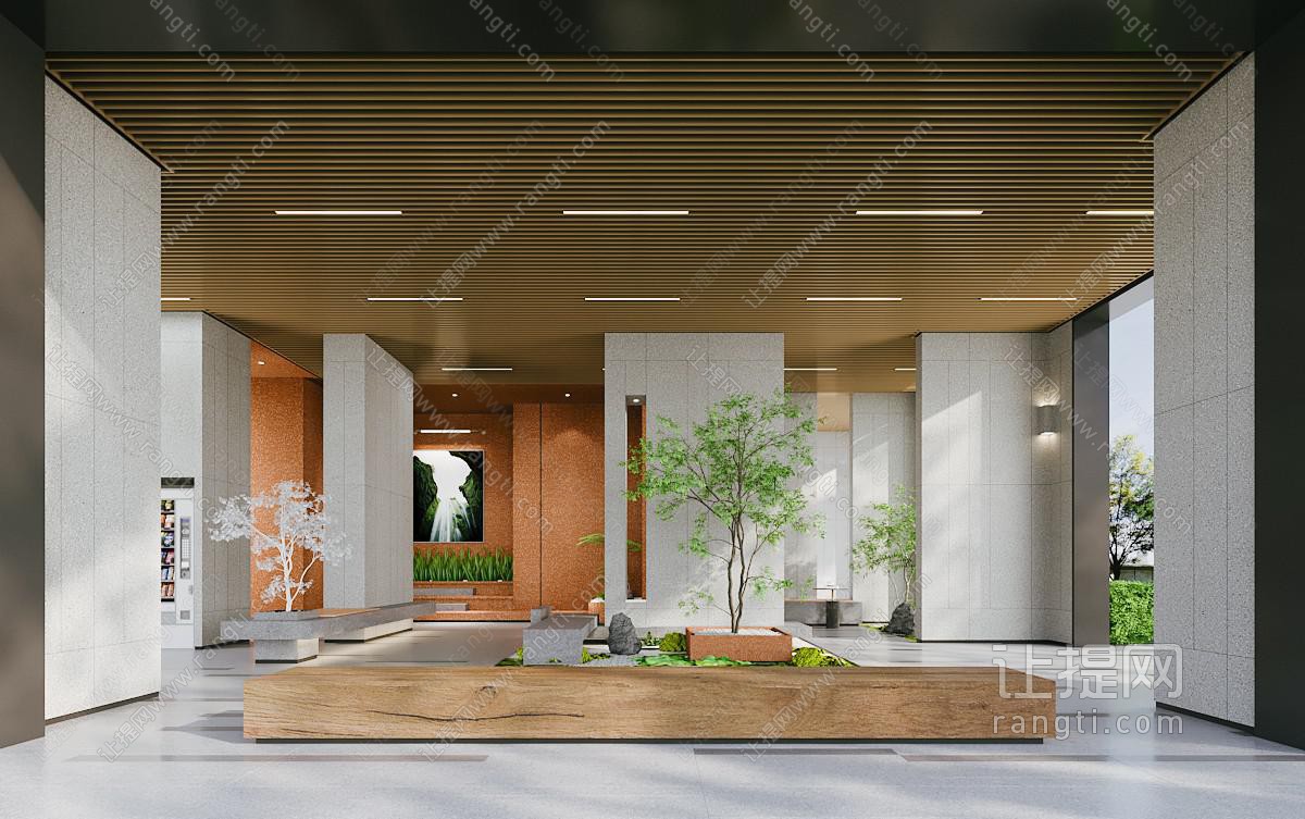 休闲区 公共活动空间景观 园艺小品