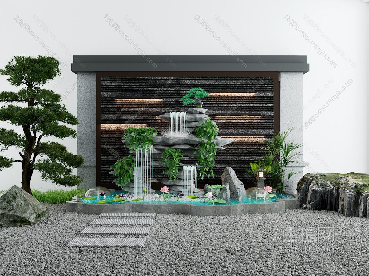 庭院流水景观墙