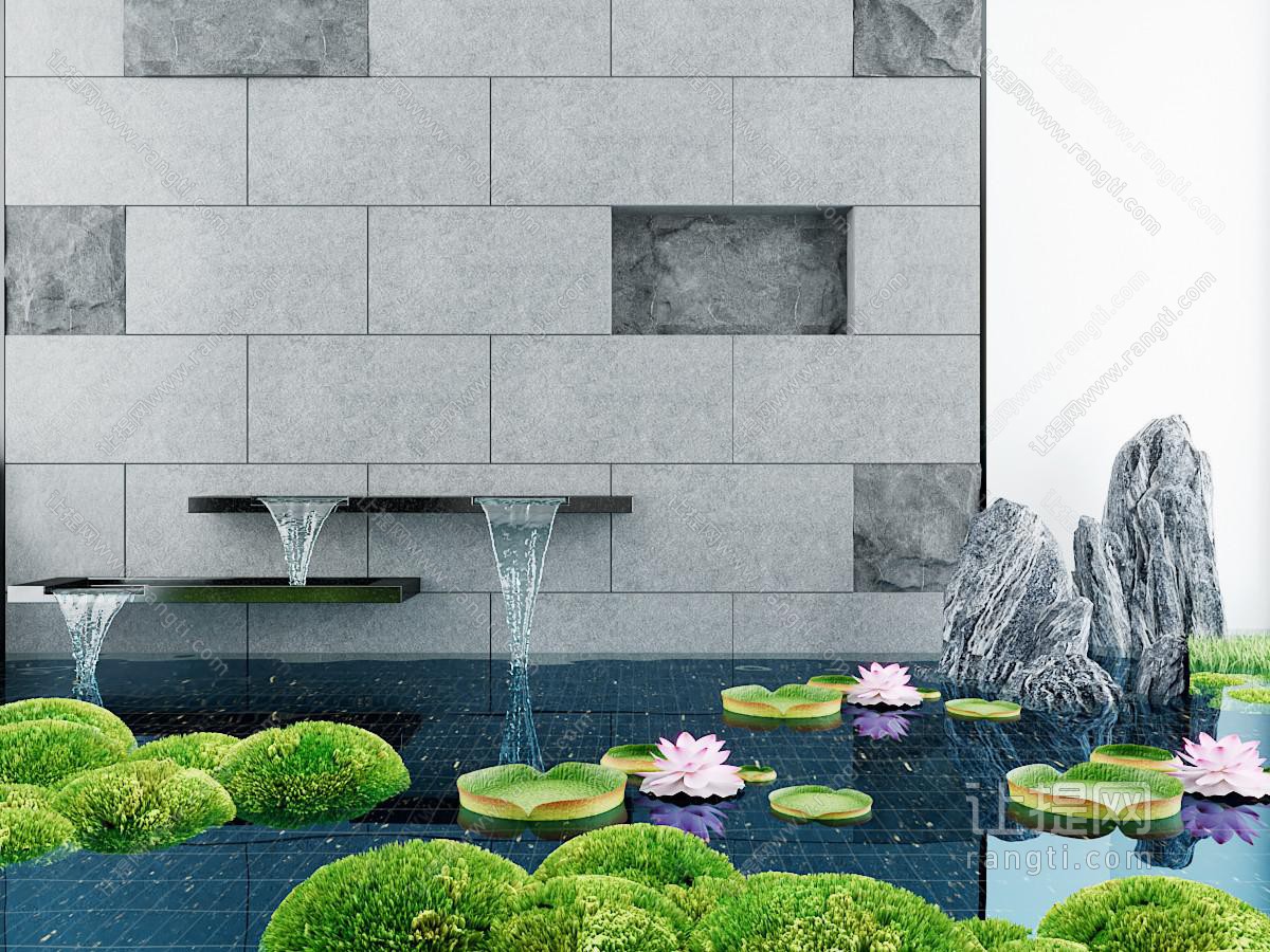 新中式水景小品