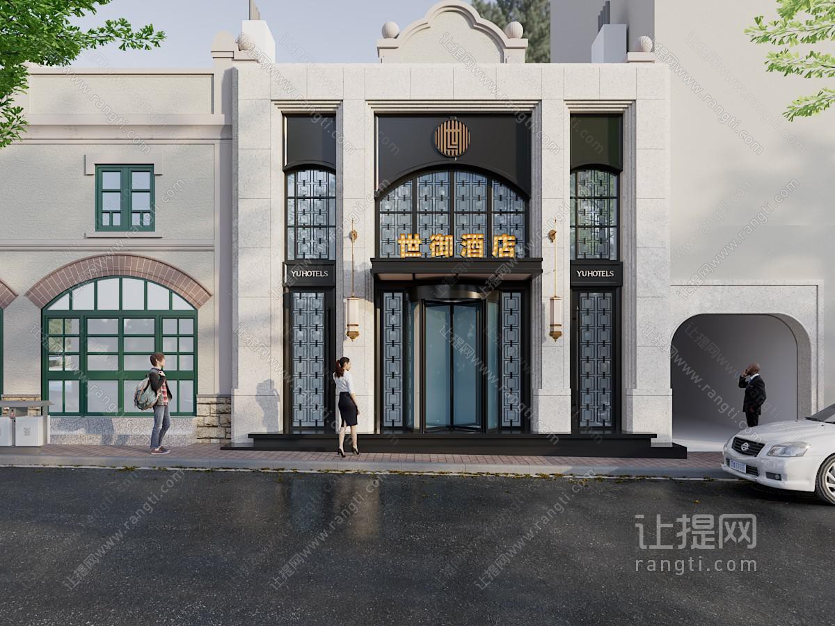 现代酒店门面门头