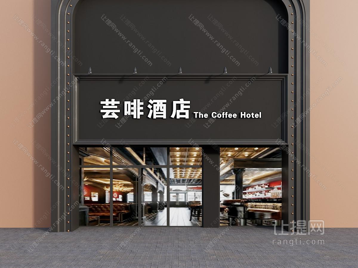 美式酒店门头