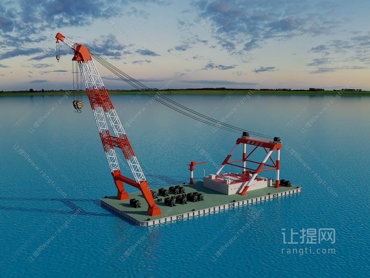 浮吊施工工程船 起重机