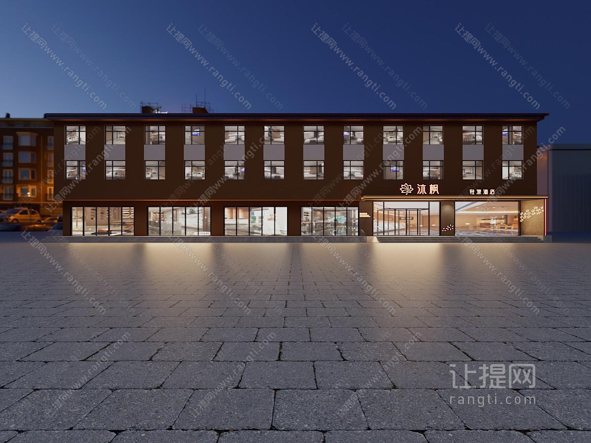 现代酒店门头门面
