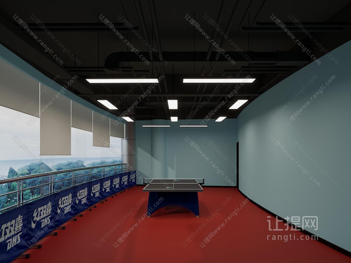 现代乒乓球室