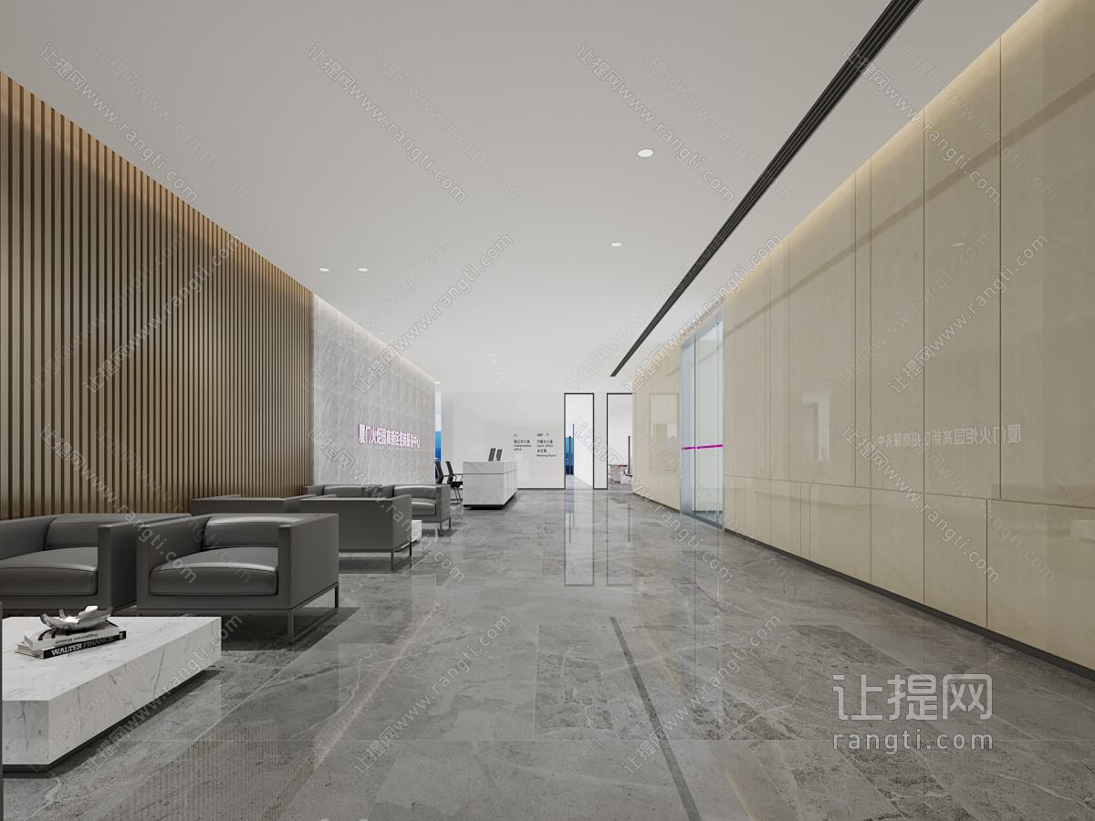 现代办公大厅 大堂 接待前台