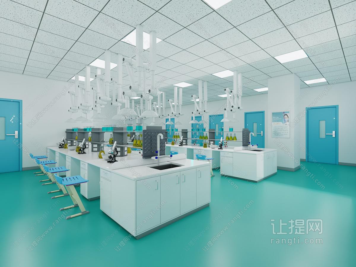 现代医院 血库 实验室 绿地胶 矿棉板吊顶