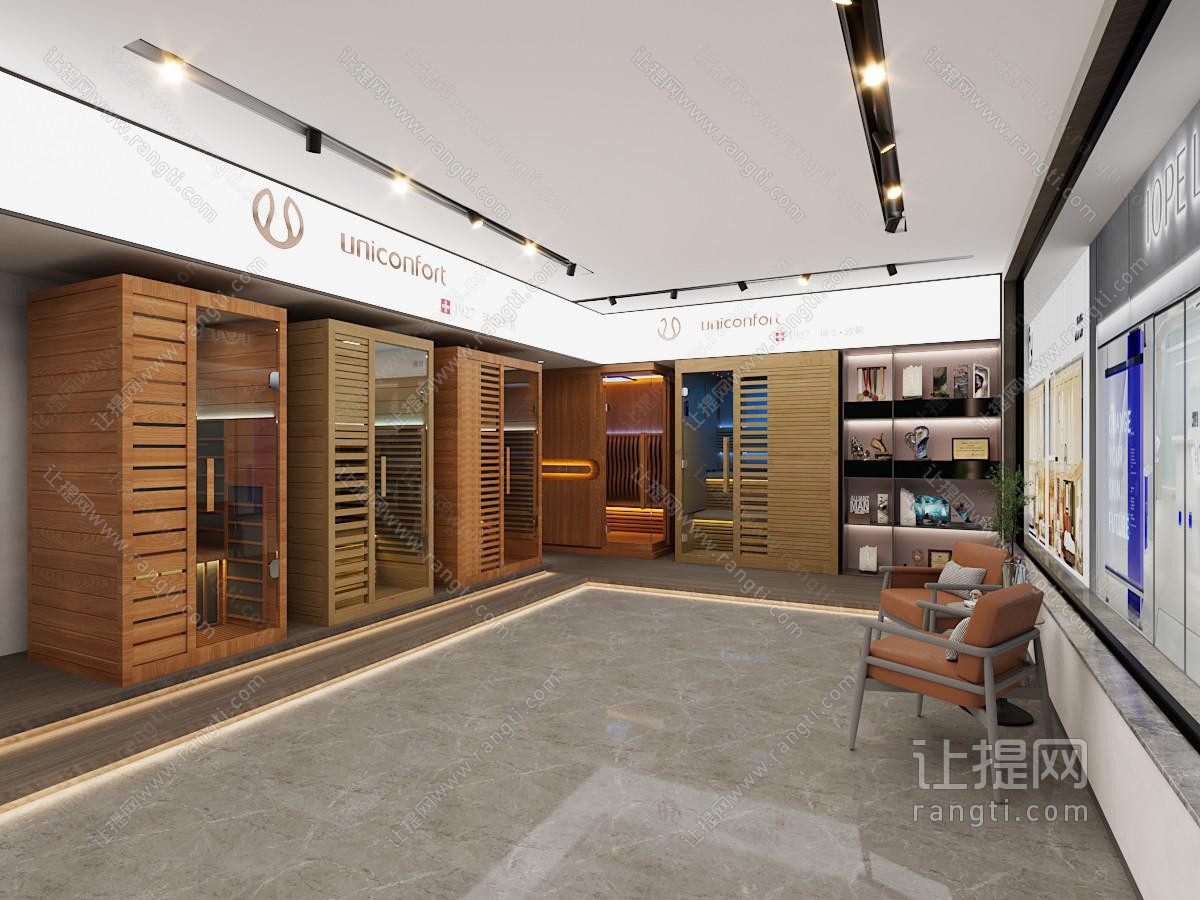 现代汗蒸房 光波房门面店