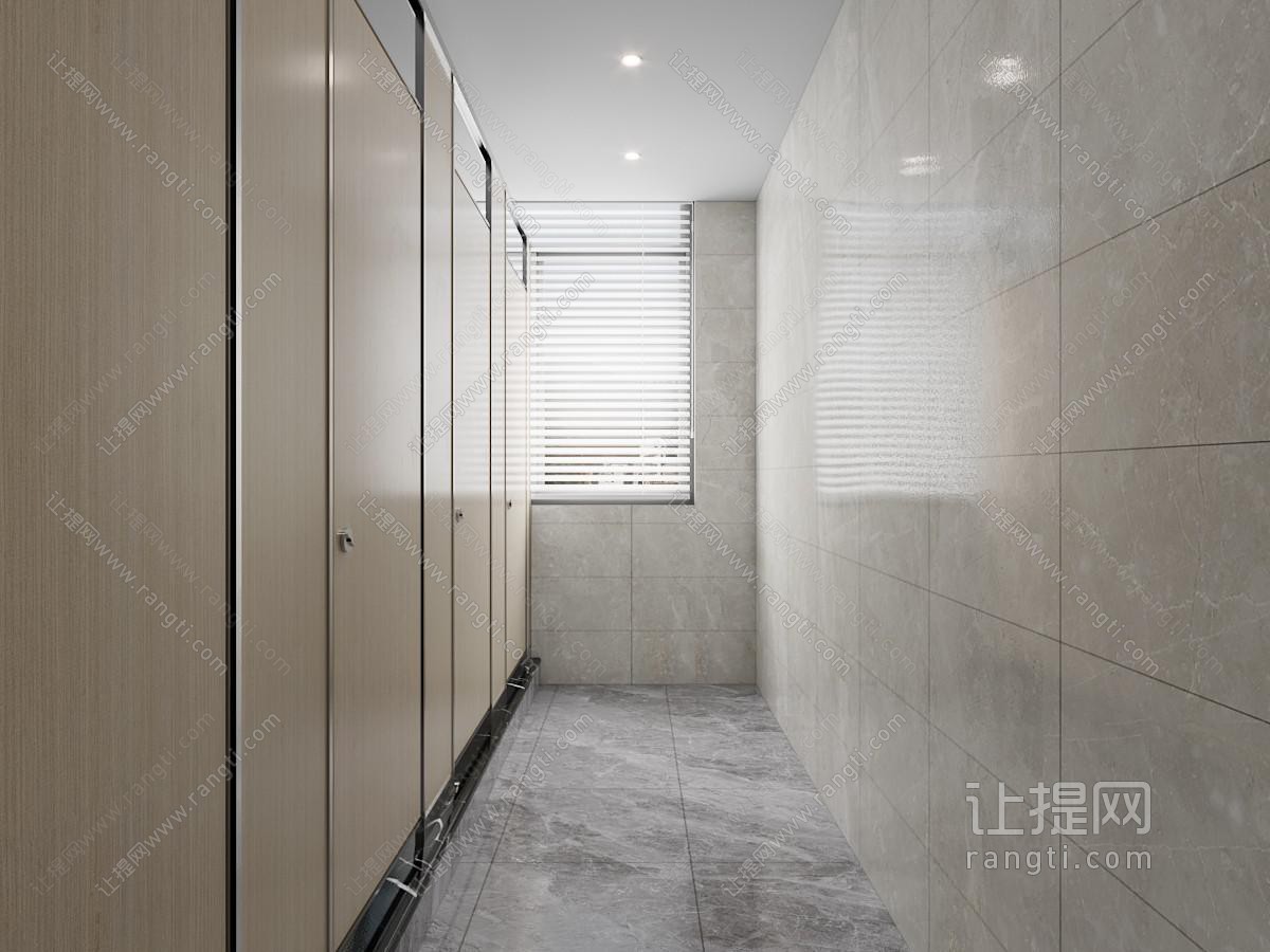 现代简约公共卫生间