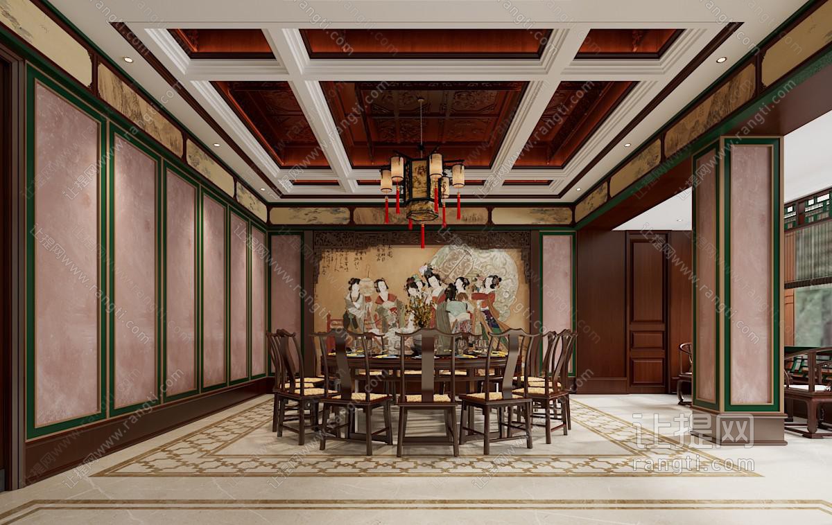 新中式包厢 大包间 餐饮包间