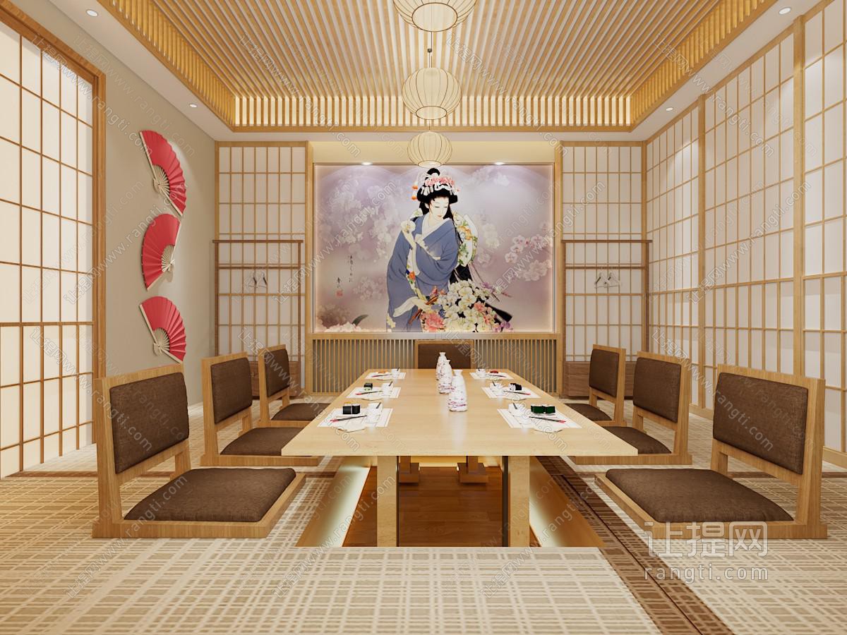 日式饭店餐馆榻榻米包厢 包间