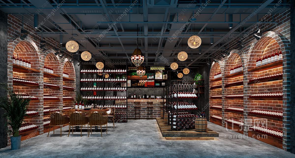 工业风loft红酒专卖店