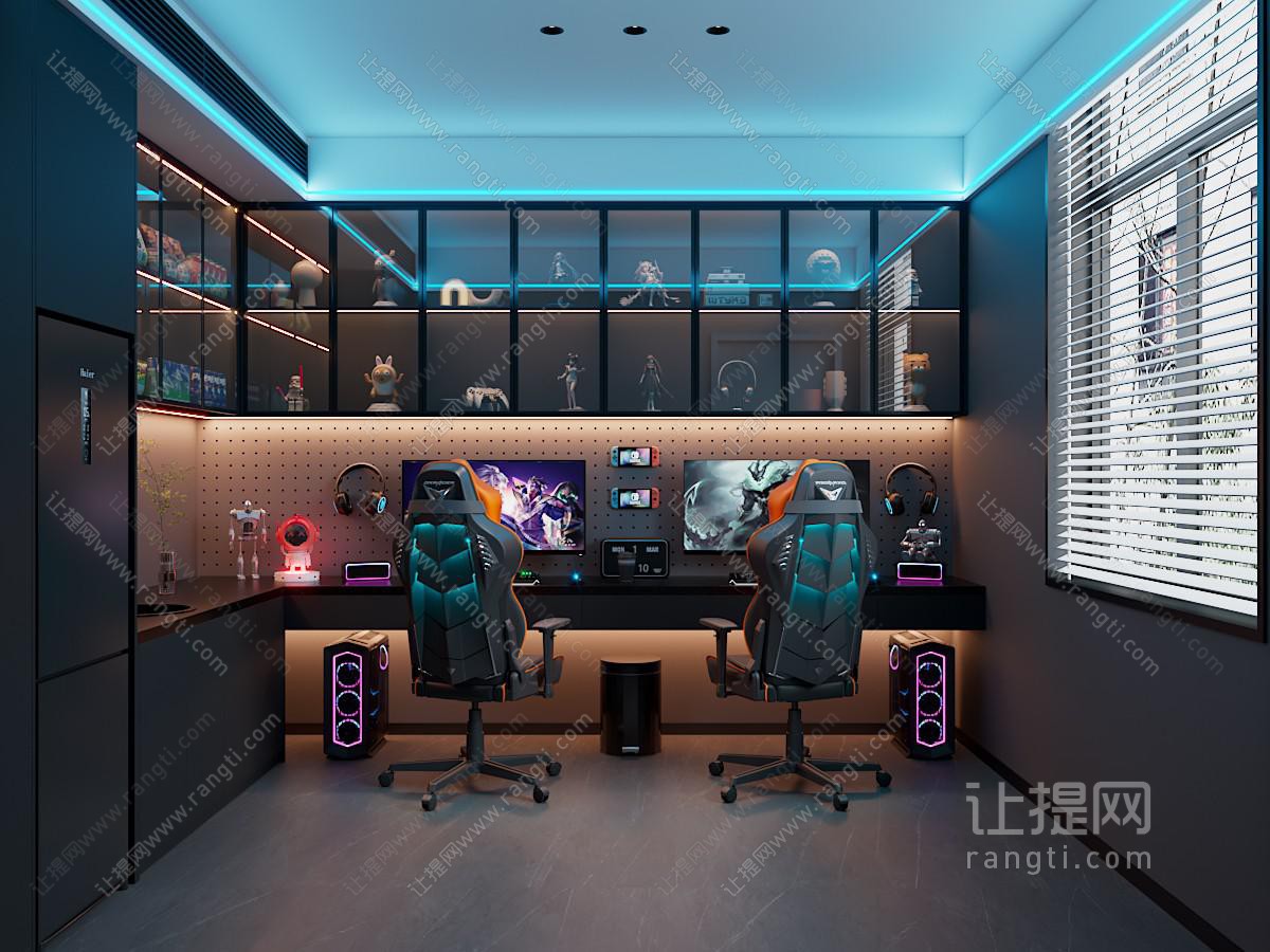 暗黑风电竞房 电脑房 电玩房